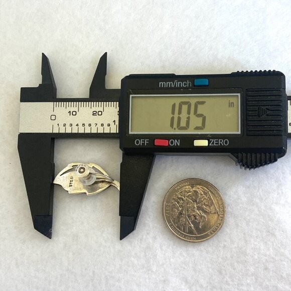 VTG Sterling Silver 925 Dainty Abalone Inlay Foliage Leaf Screwback Earrings - Picture 14 of 16